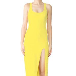 Jay Godfrey Women's Witherspoon Sheath Slit Dress in Bright Yellow Size 8